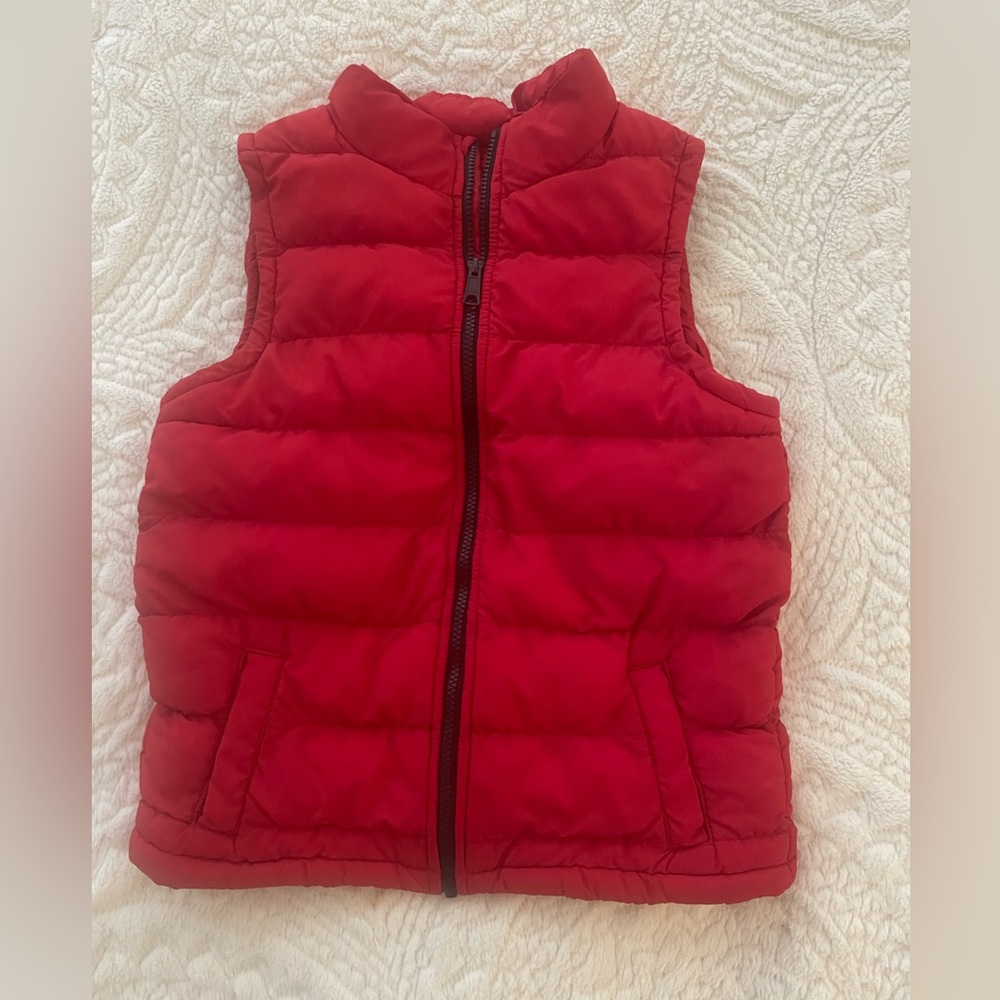 Boys Red Vest - size M (10)